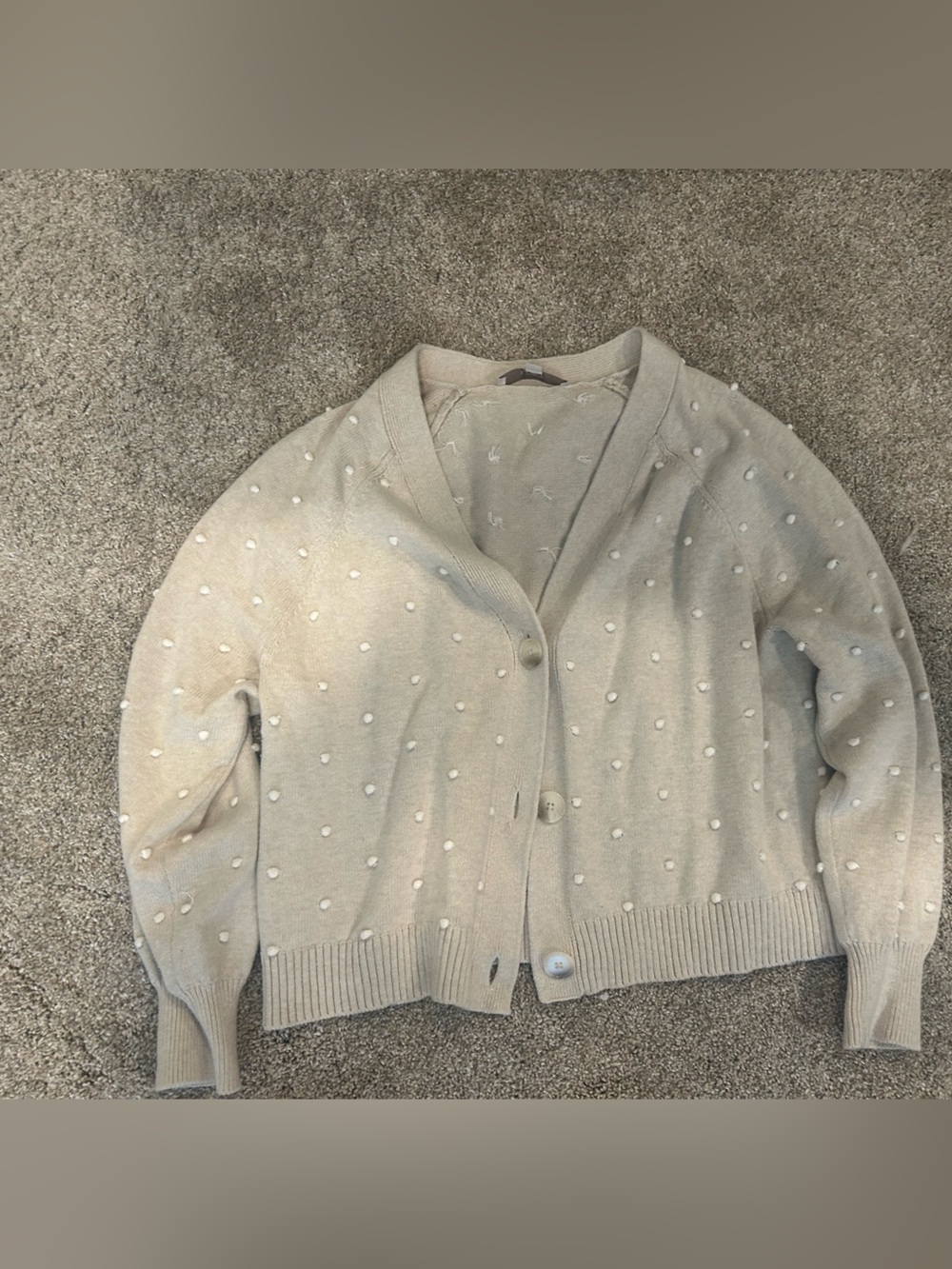 Loft V-Neck Bobble Cardigan